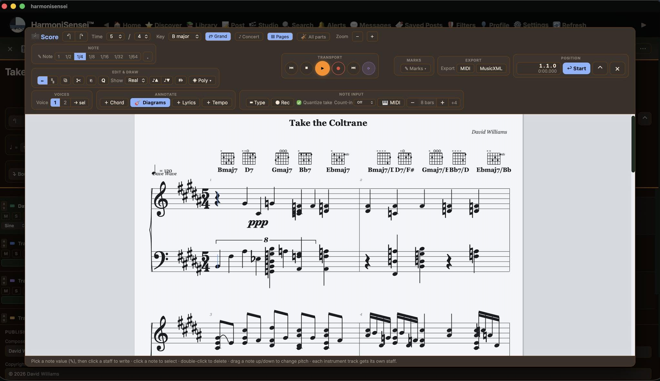 Notation editor